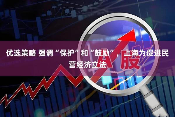 优选策略 强调“保护”和“鼓励”，上海为促进民营经济立法